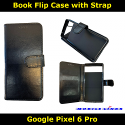 Book Flip Case with Strap For Google Pixel 6 Pro GLUOG Slim Fit Look